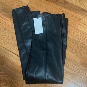 NWT Zara Leather Leggings